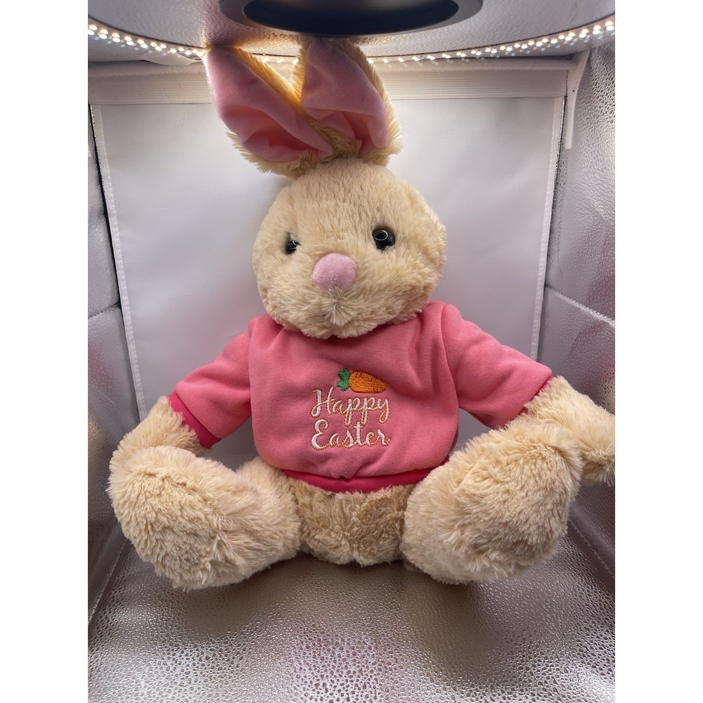 Animal Adventure Bunny Rabbit Plush Stuffed Animal Easter Tan Pink ‎ Shirt Bag1